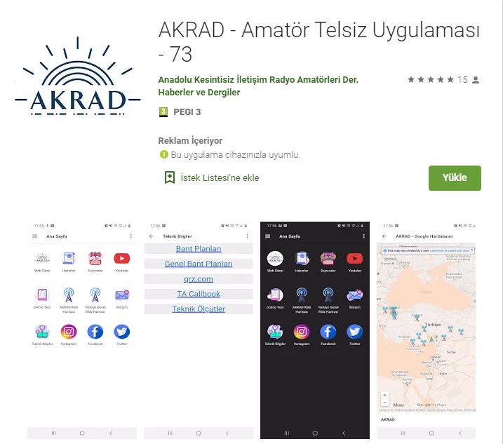 Amatör Telsiz Cep Uygulamamız Yayınlandı